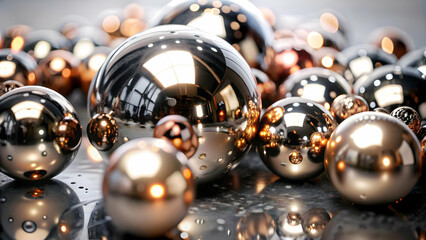 3D Close-Up of Intricately Designed New Year Baubles Reflecting Light and Color - Macro Shot Capturing the Festive Spirit of Christmas 2025