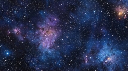 Obraz premium Exploring the endless beauty of a vibrant galaxy filled with stars and cosmic clouds