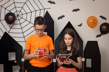 Halloween photo shoot in the studio