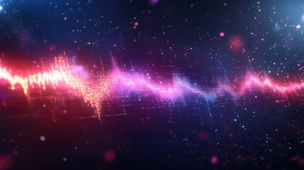 Vibrant Sound Waves with Colorful Light Effects