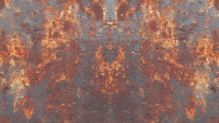 Intricate rust patterns reveal nature's artistry on old metal surface in warm sunlight