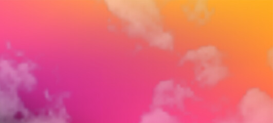 Modern colorful gradient background with clouds