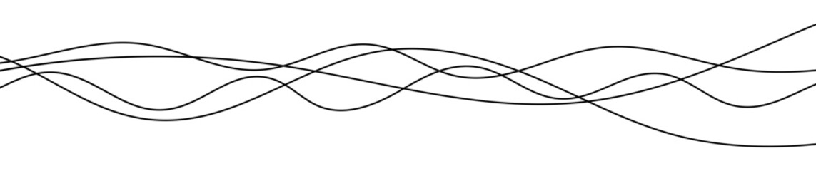 Thin curved wavy lines