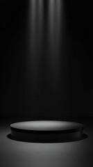 Modern display platform e-commerce booth details page background under spotlight