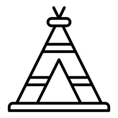 Teepee line icon © arkinasi