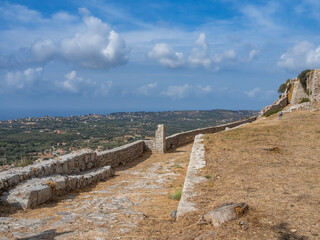 views around St George's Castle Kefalonia Greece