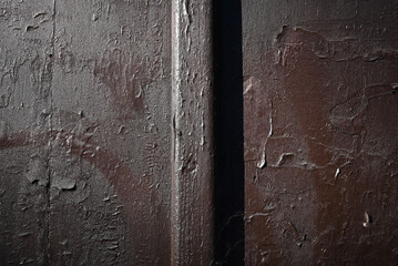 Fragment of old wooden door