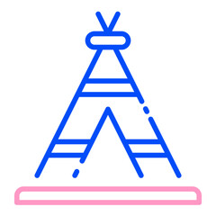 Teepee line duo tone icon © arkinasi