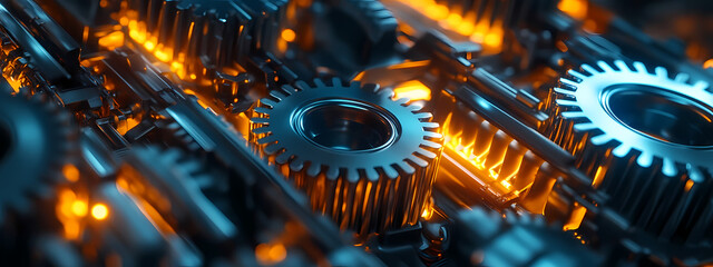 Fototapeta premium Close-Up of Advanced Industrial Machinery Component