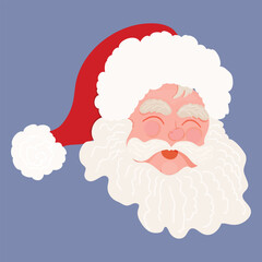 Vector illustration Santa Claus face