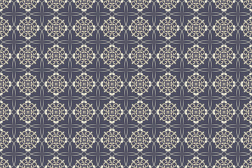 Oreintal Flora Damask Seamless pattern  embroidery, Indian style.  art ornament print.Design for carpet, cover,wallpaper, wrapping, fabric, clothing 