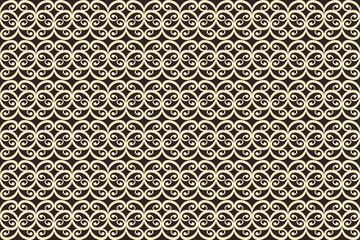 Oreintal Flora Damask Seamless pattern  embroidery, Indian style.  art ornament print.Design for carpet, cover,wallpaper, wrapping, fabric, clothing 