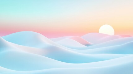 3D Abstract Background with Minimal Aesthetic, Soft Beach Vibes, and Subtle Ocean Hues, Perfect for Cosmetic Presentations with Gentle Summer Light