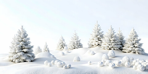 Naklejka premium 3D Plain White Snow Background: Symbolizing Purity & Fresh Start for New Year 2025 - Ideal for Zero Waste Theme Graphics