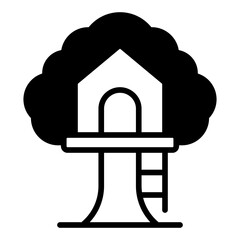 Treehouse line glyph icon