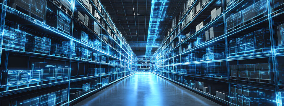 Digitalized Warehouse with Automated Shelving Systems
