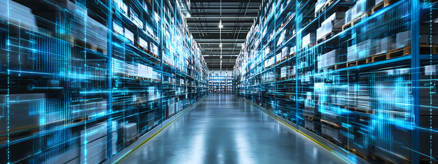 Digitalized Warehouse with Automated Shelving Systems
