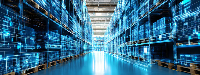 Digitalized Warehouse with Automated Shelving Systems