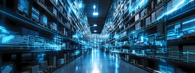 Digitalized Warehouse with Automated Shelving Systems