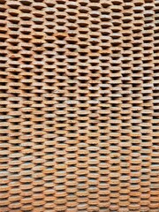 construction background or backdrop brick wall on natural light background