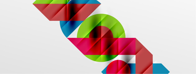 Round shapes, circles and lines minimal geometric background. Vector Illustration For Wallpaper, Banner, Background, Card, Book Illustration, landing page