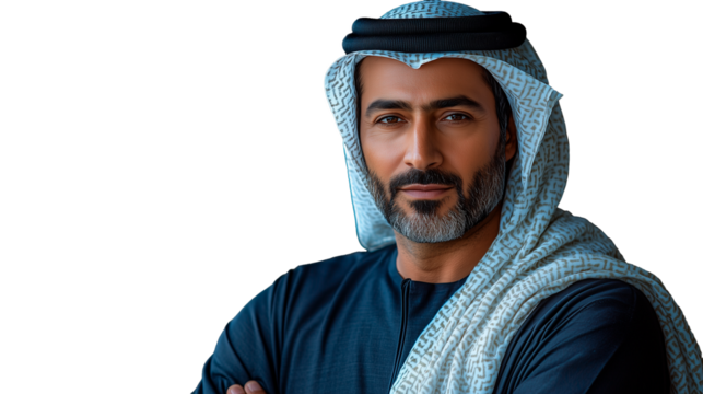 Portrait of a Confident Middle Eastern Man in Traditional Attire