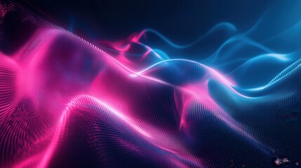 Naklejka premium Vibrant Wave Patterns in Neon Colors
