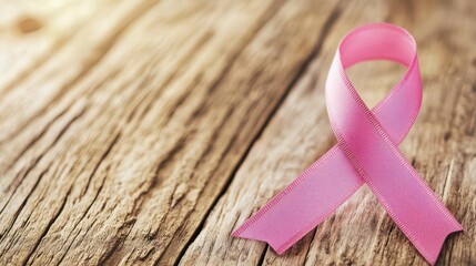 A Close-Up of a Pink Ribbon Symbolizing Support and Awareness for Health Initiatives and Causes