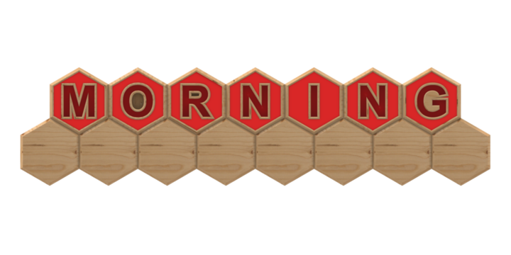 Morning wooden blocks