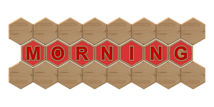 Morning wooden blocks