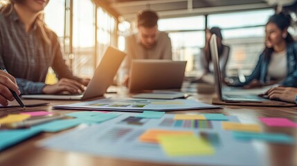 Collaborative Teamwork in a Modern Office Environment