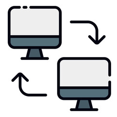Screen Sharing filled line icon