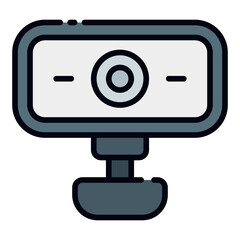 Webcam filled line icon