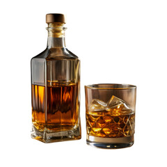 Beer bottle and beer glass