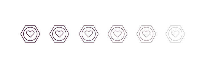 lovemaking outline icon. Linear vector from traffic signs concept. 6 different line style lovemaking icon included thin, light, regular, medium, bold, black