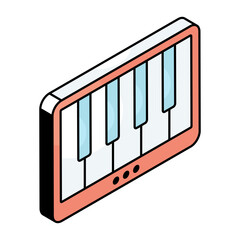       Trendy vector design of piano 