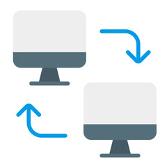 Screen Sharing flat icon