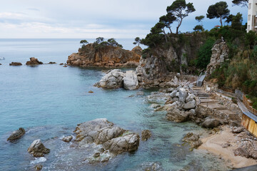 rocky coast of the ocean