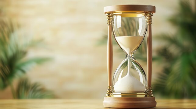 An hourglass filled with sand running out, symbolizing the limited time to combat global warming
