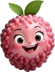 Playful Cartoon Lychee Clipart to Inspire Joy.