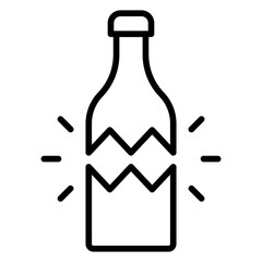 Broken Bottle icon style