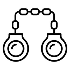 Handcuffs icon style