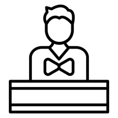 Obraz premium Hotel Manager icon style