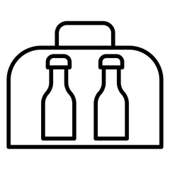 Bottle Bag icon style