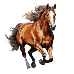 Obraz premium 走る馬のイラスト