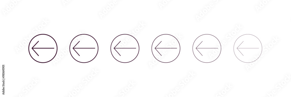 Aufkleber recycling container outline icon. linear vector from user interface concept. 6 different line style 