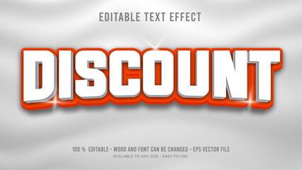 discount editable text effect