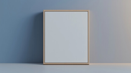Empty canvas frame, Classic wooden border , Blank canvas