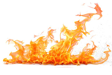 Fire isolated on white background