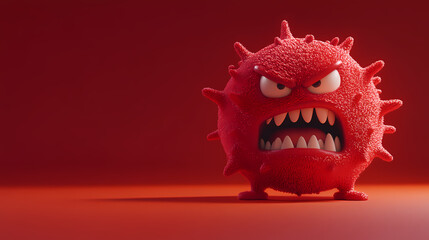 Naklejka premium Cartoon style virus